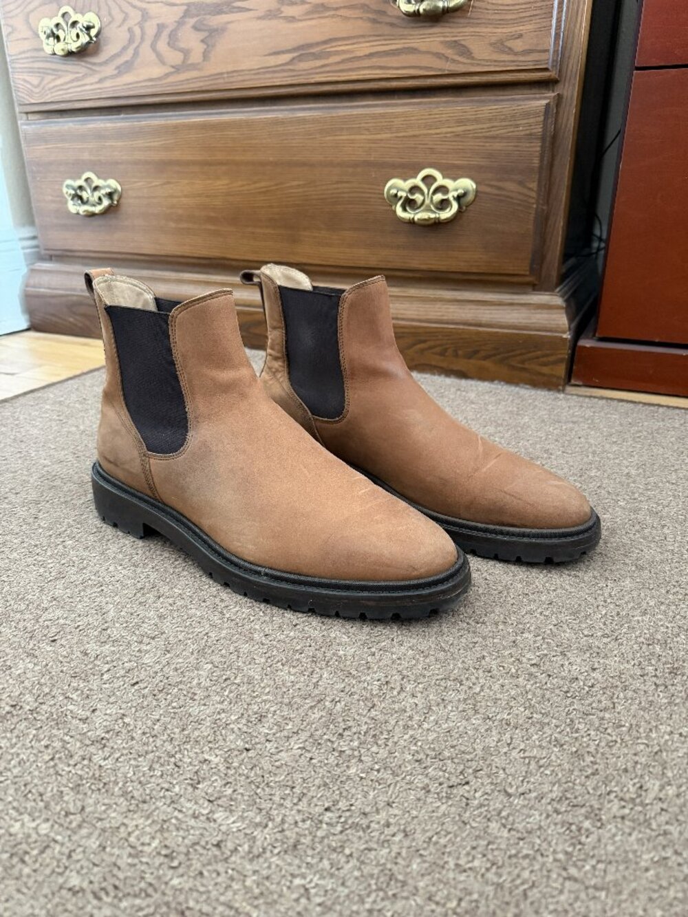 Koio Fermo Leather Chelsea Boots Men's 45 US 12 Made in Italy Lug Sole